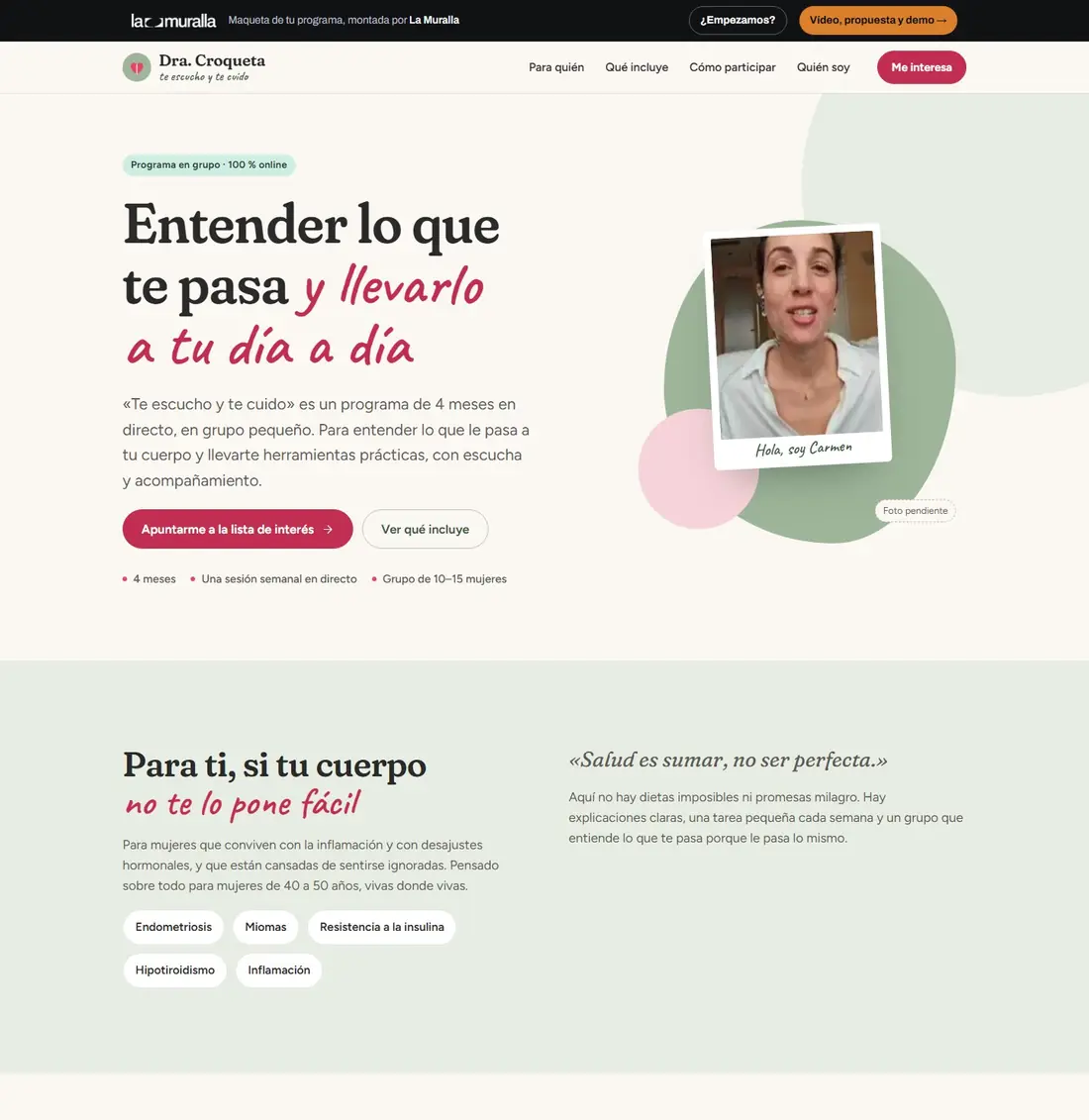 Dra. Croqueta: Web · el programa